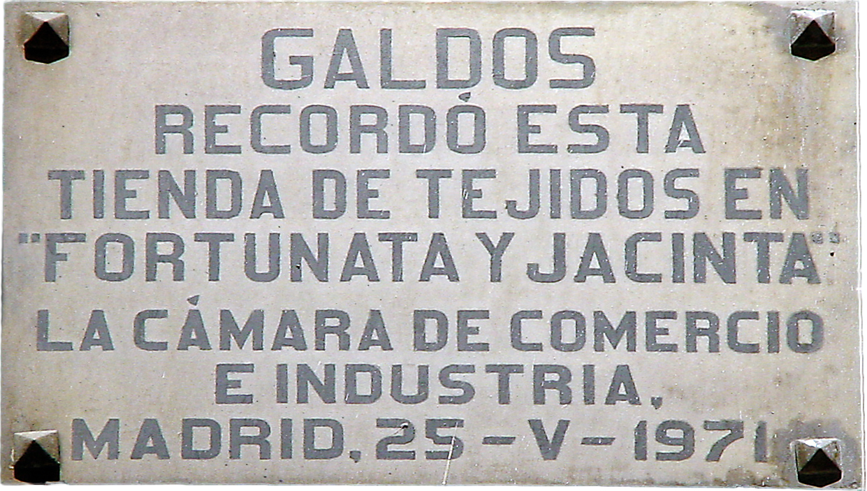 Placa Benito Perez Galdos